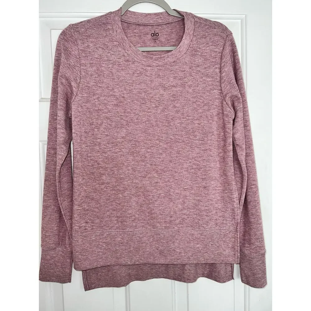 Alo Yoga glimpse long sleeve split tee - size Small - OF